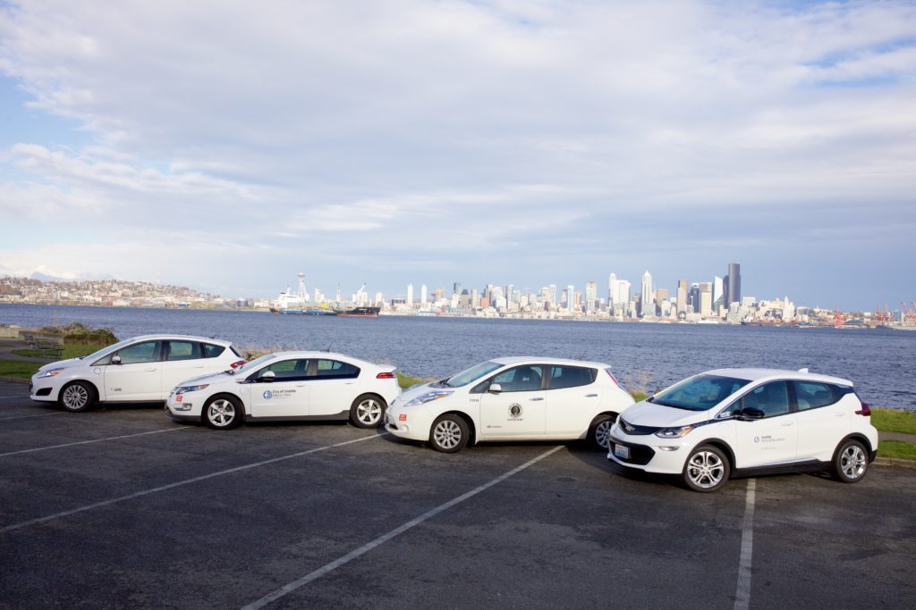 Electric vehicles in the City's fleet. 